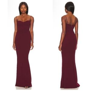 Katie May Yasmin Gown in Wine Bordeaux size S